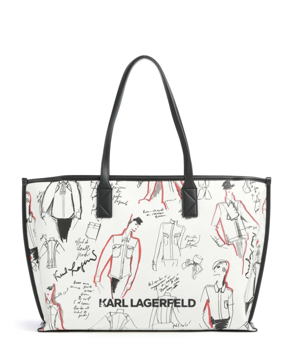 K/Karl Tote bag 14″ imitation leather cream