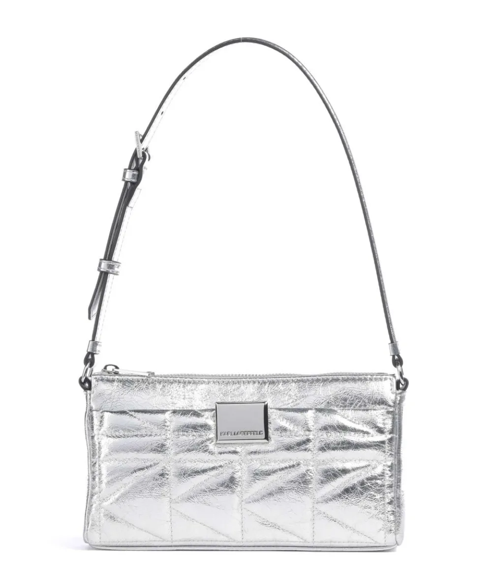 K/Kuilt Small Shoulder bag imitation leather silver