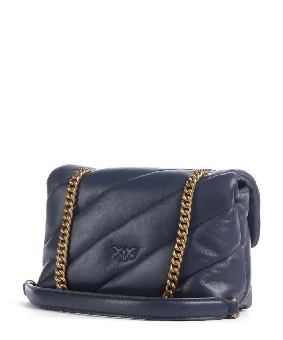 Love Puff Mini Shoulder bag sheepskin leather dark blue