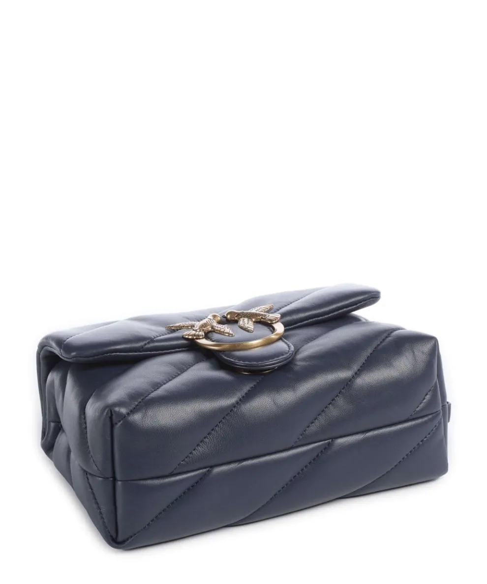 Love Puff Mini Shoulder bag sheepskin leather dark blue