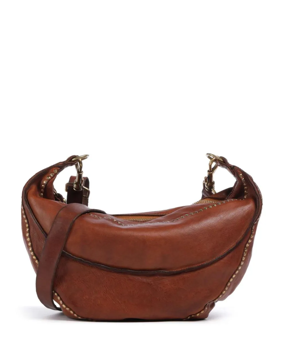 Crossbody bag grained cow leather cognac