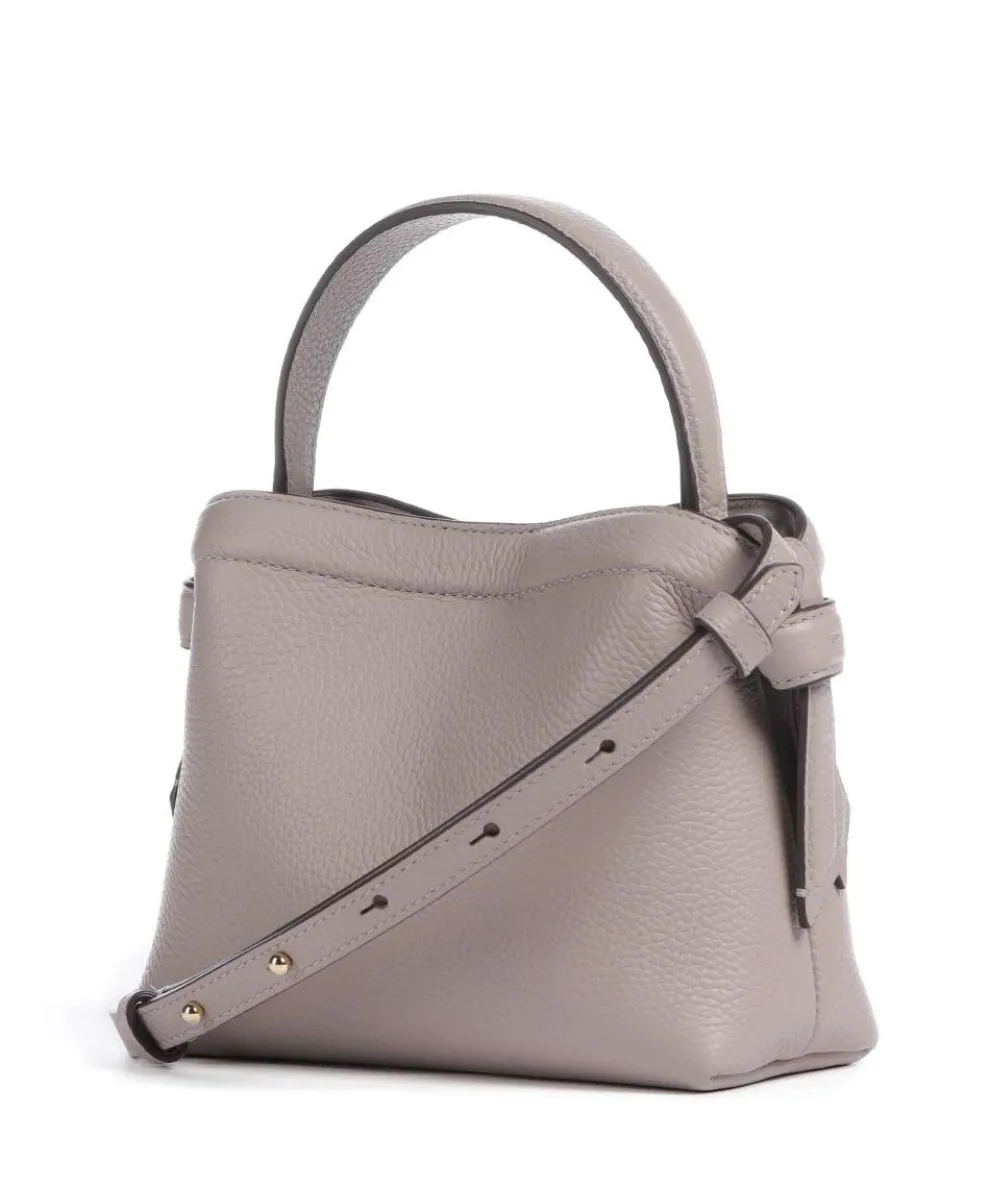Knott Crossbody bag grained leather taupe