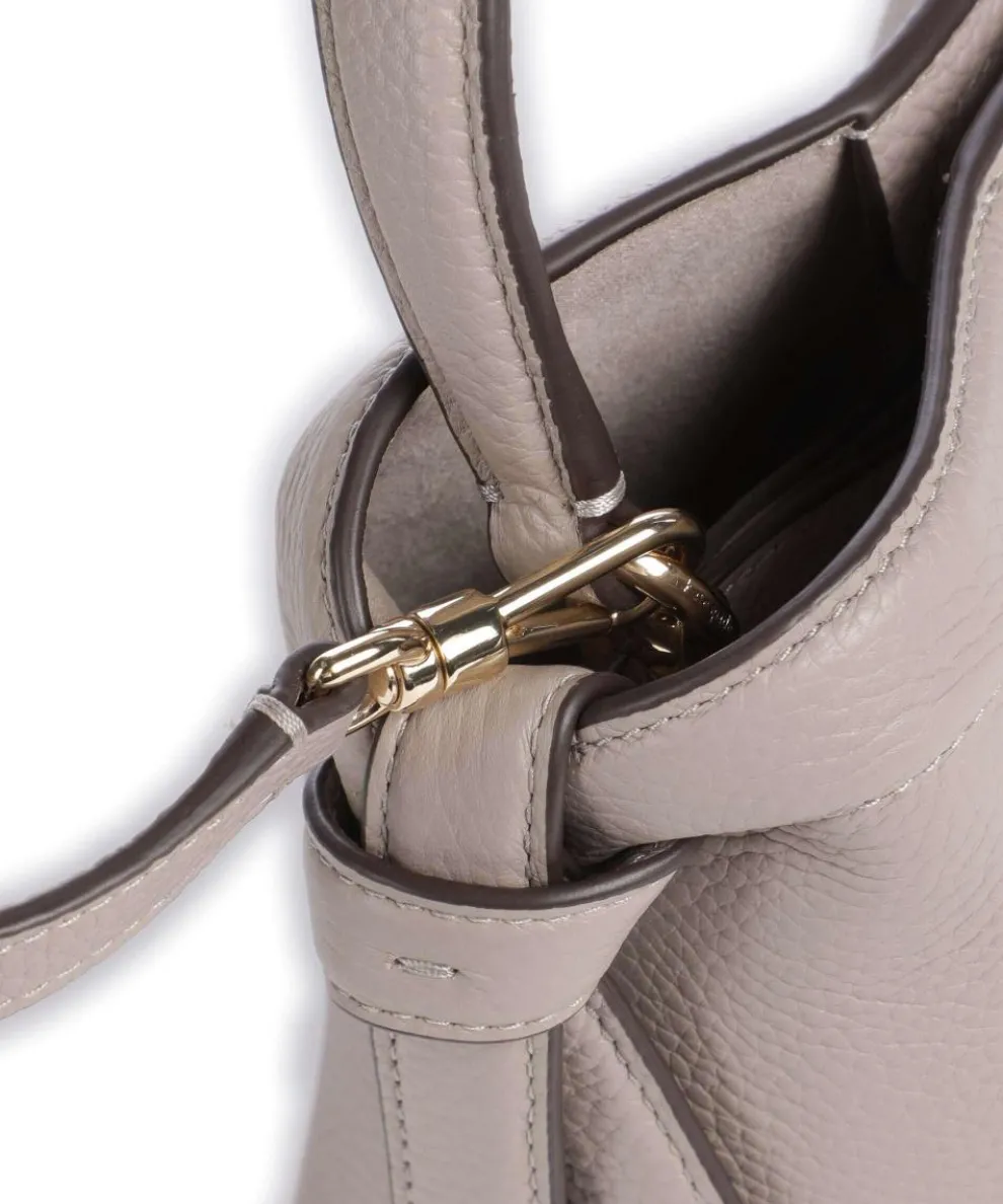 Knott Crossbody bag grained leather taupe