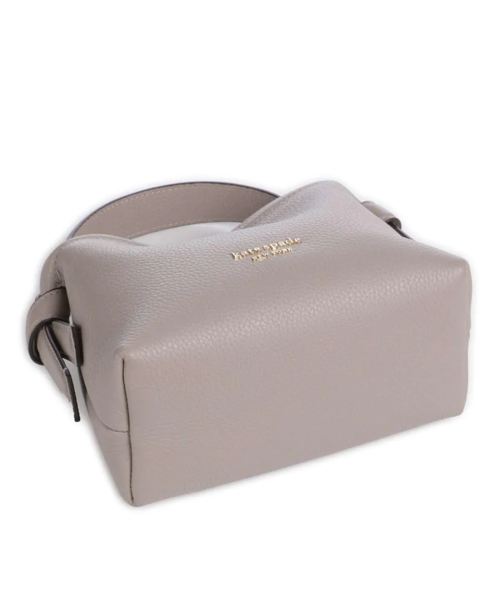 Knott Crossbody bag grained leather taupe