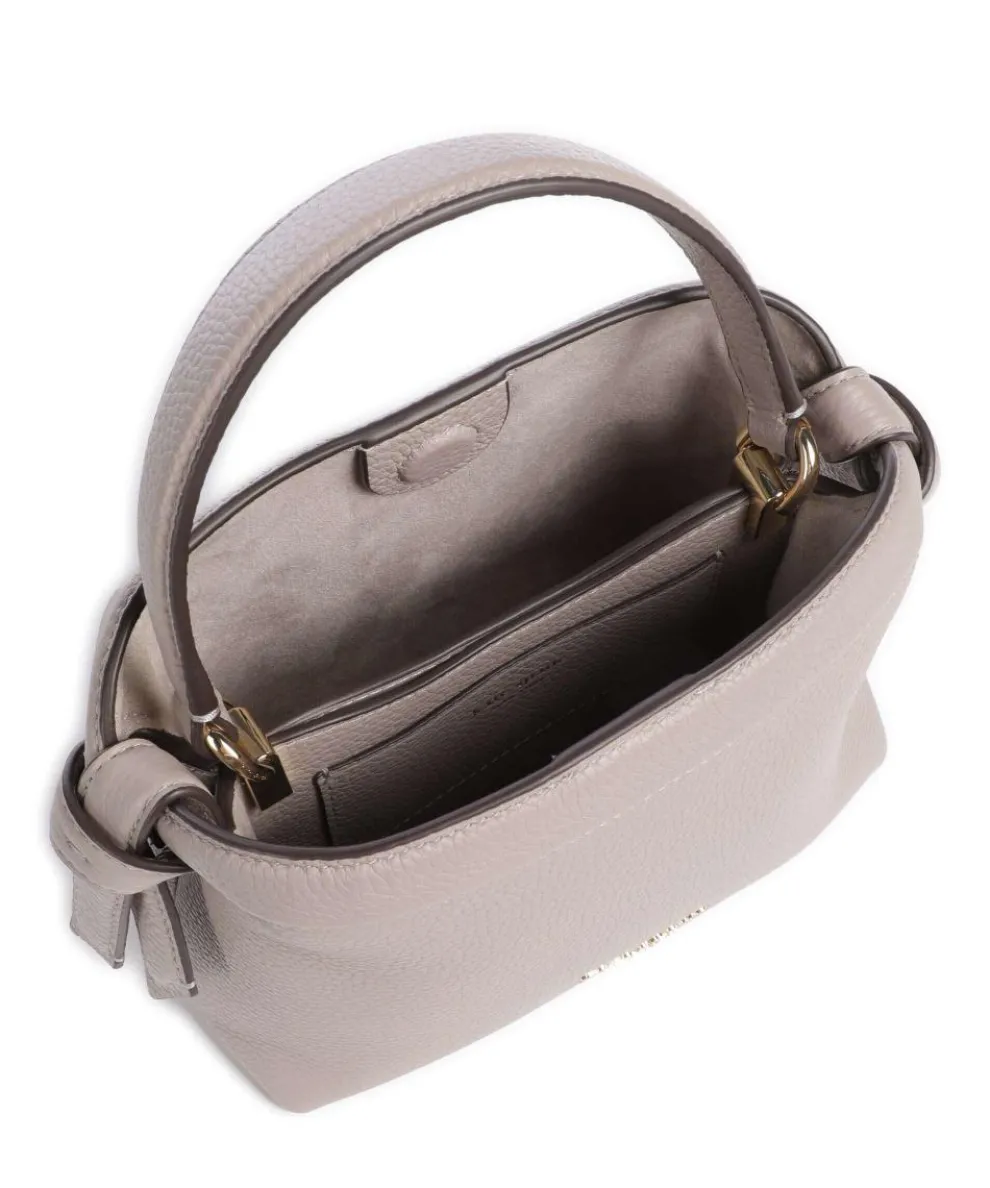 Knott Crossbody bag grained leather taupe