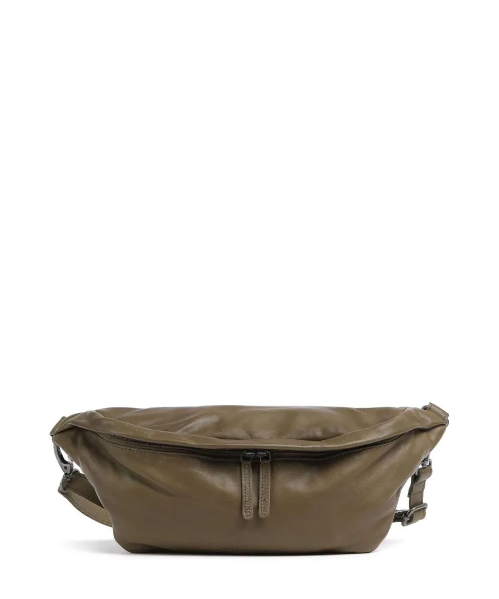 Kruger Fanny pack soft cow leather olive-green