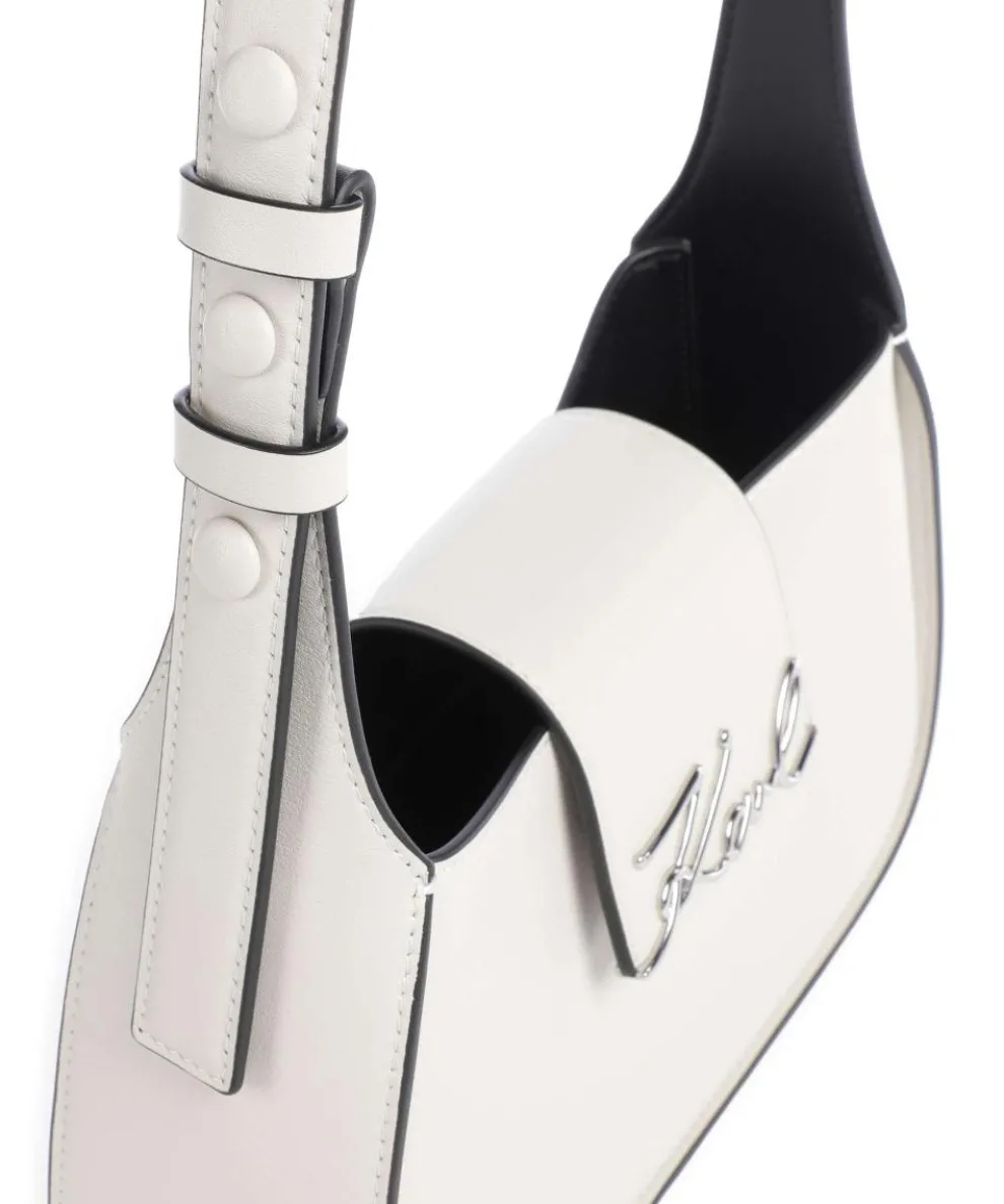 K/Signature Shoulder bag fine grain cow leather ivory