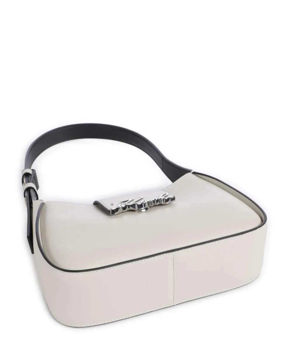 K/Signature Shoulder bag fine grain cow leather ivory