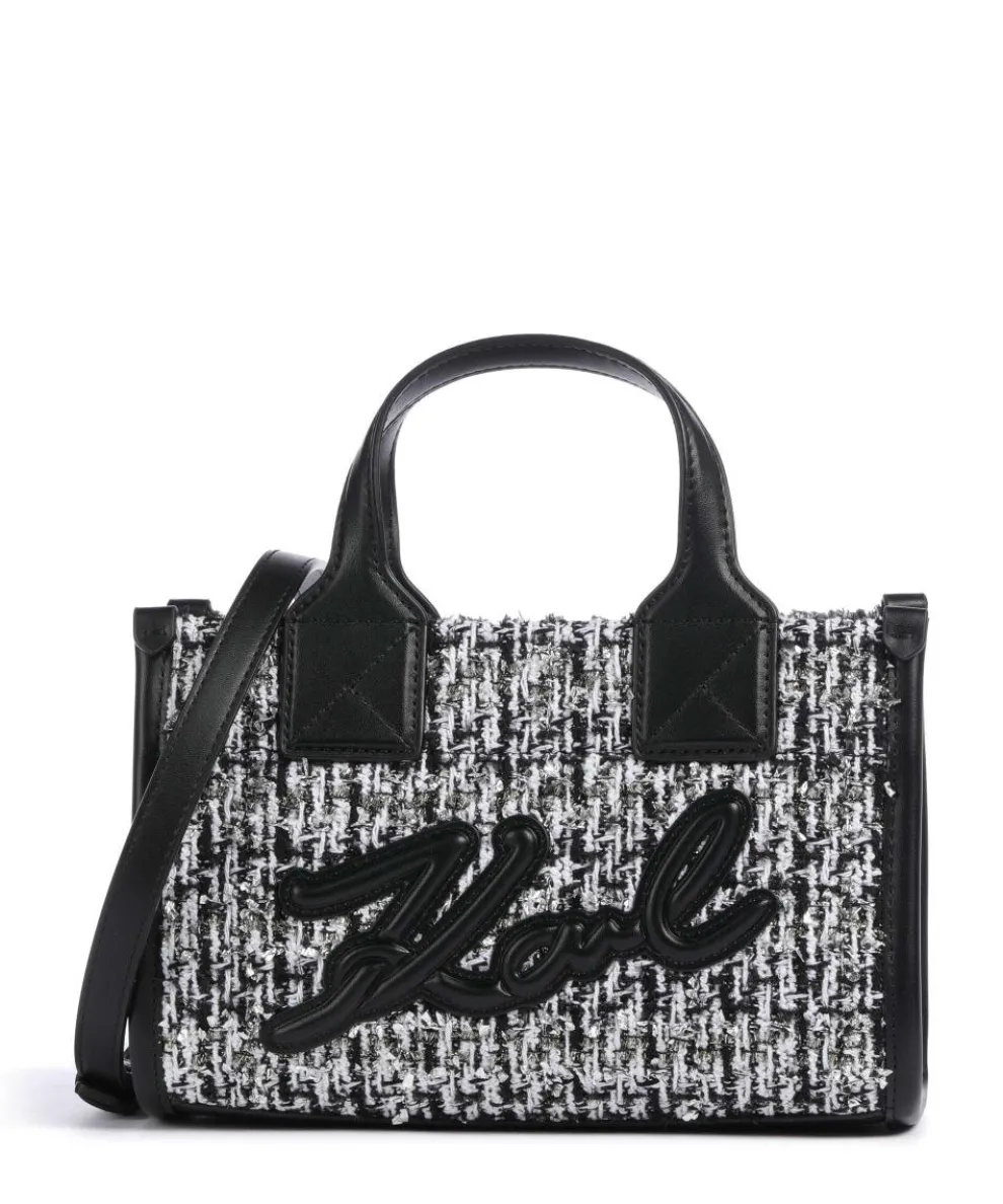 K/Skuare Small Handbag imitation leather, cotton white/black