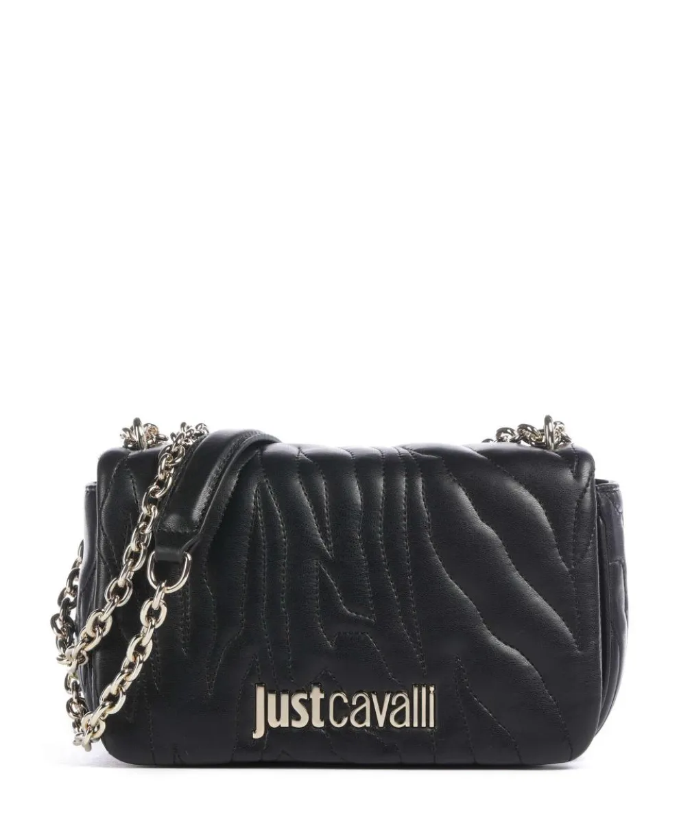 Quilted Zebra Shoulder bag imitation leather black