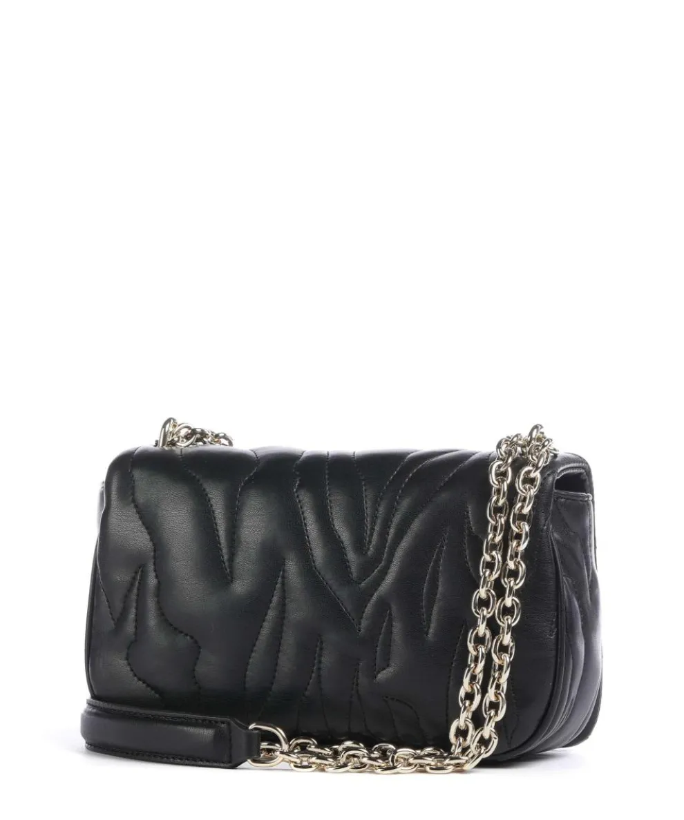 Quilted Zebra Shoulder bag imitation leather black