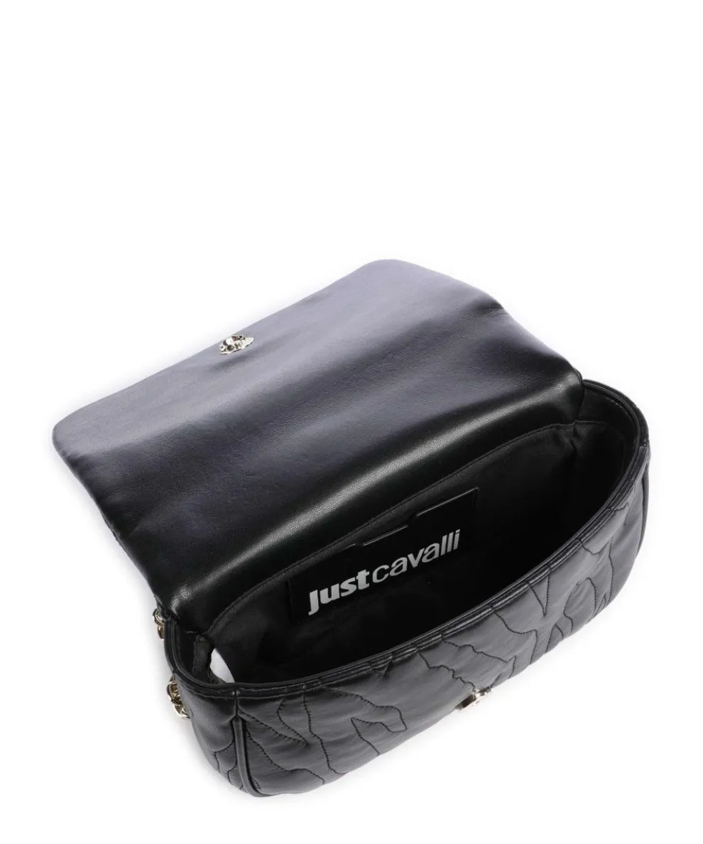 Quilted Zebra Shoulder bag imitation leather black