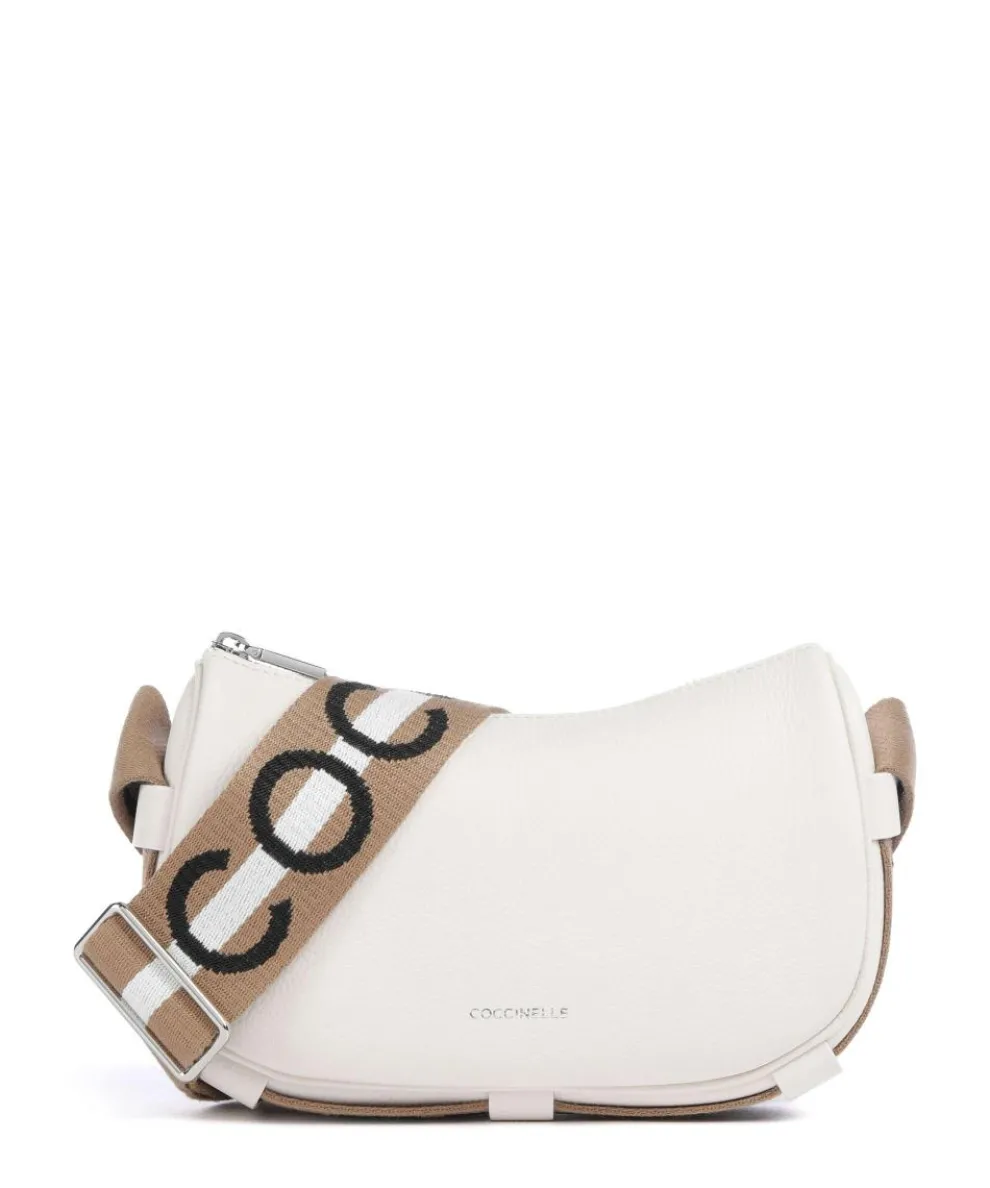 Raquel Crossbody bag grained leather white