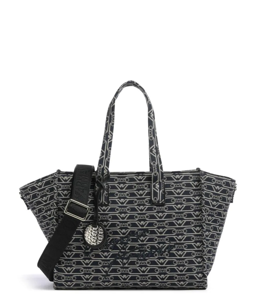La Gio Tote bag canvas blue/beige