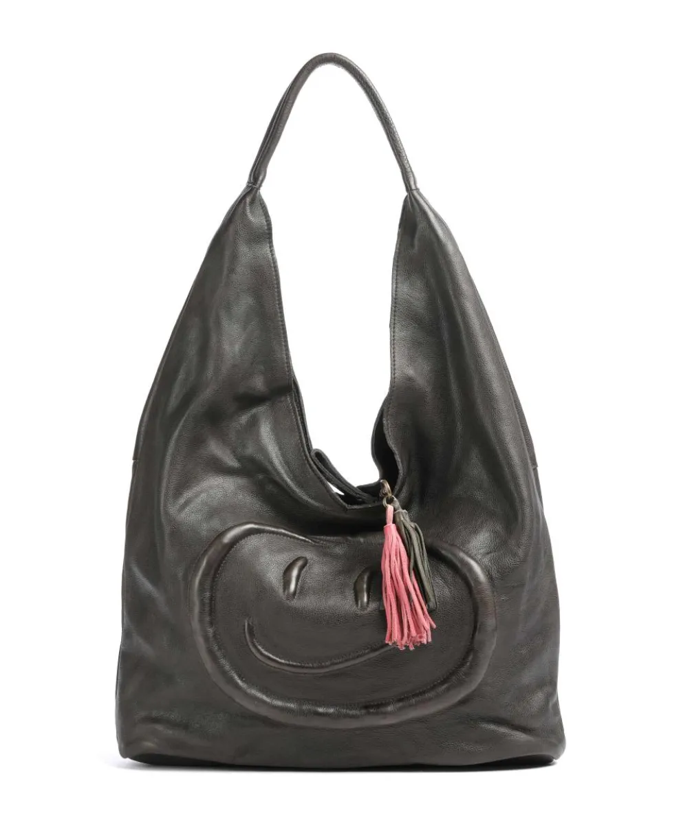 Lachnerstrasse 5 Tote bag grained cow leather dark green