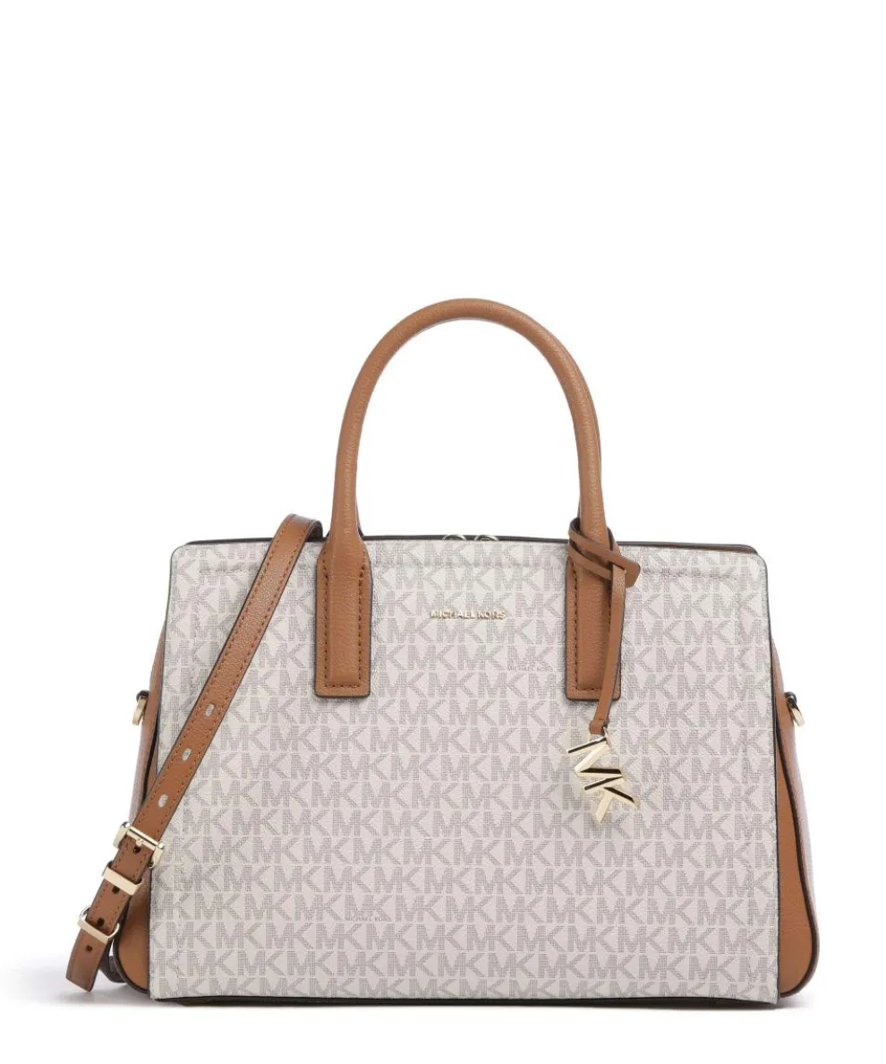 Laila Handbag canvas ivory/brown