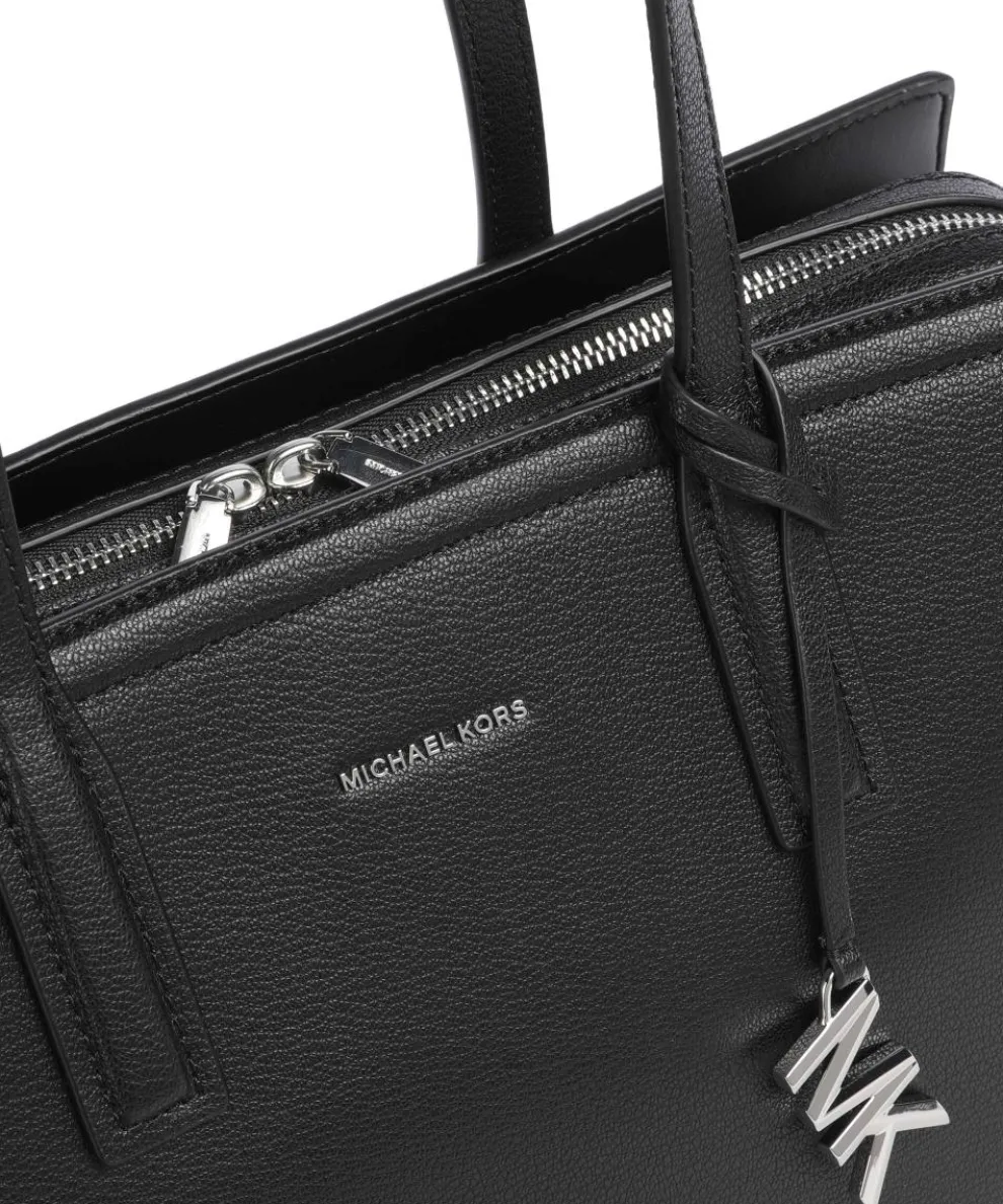 Laila Medium Tote bag grained cow leather black