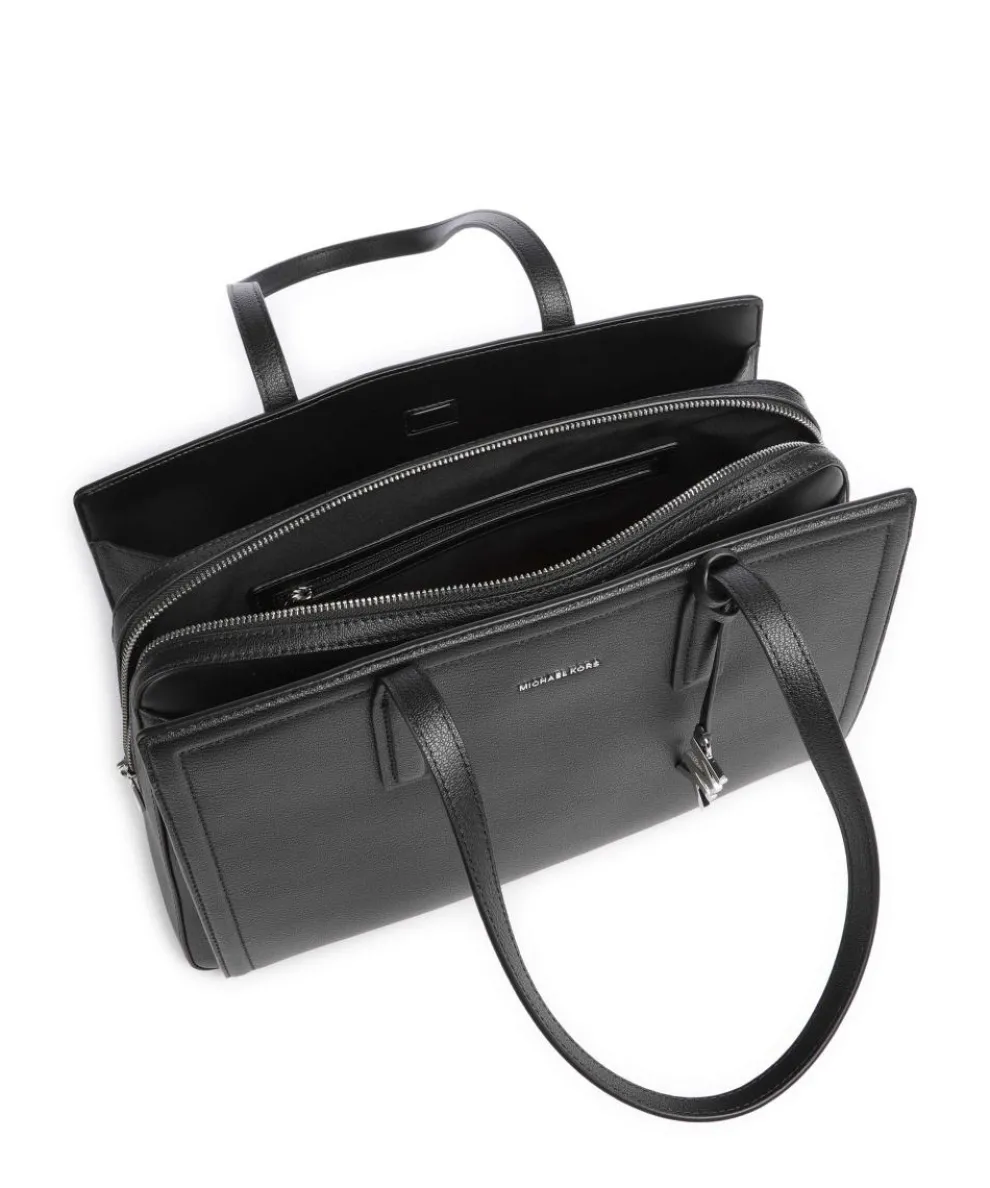 Laila Medium Tote bag grained cow leather black