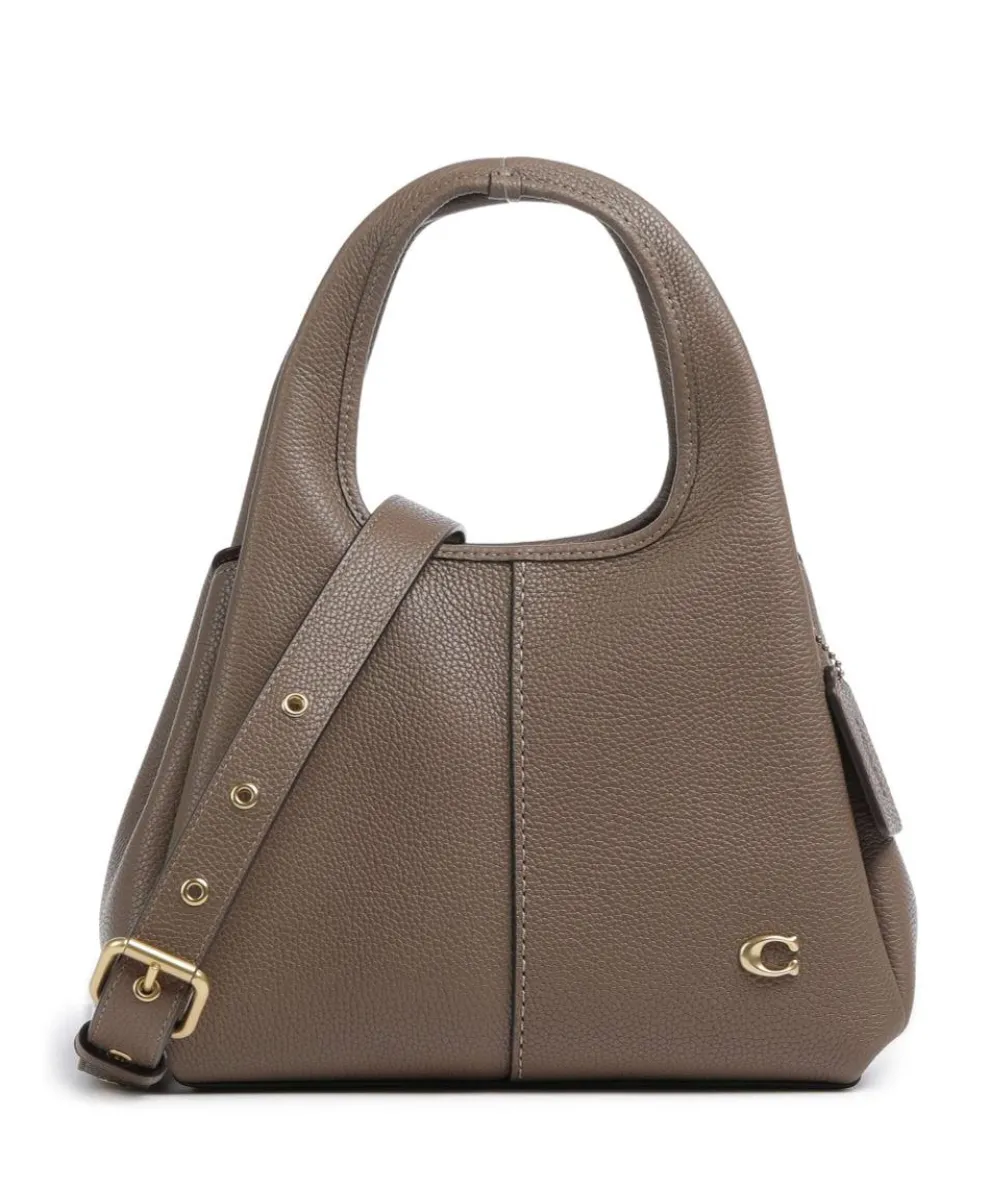 Lana 23 Handbag grained leather dark brown