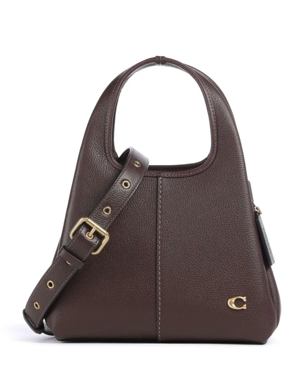 Lana 23 Handbag grained leather dark brown