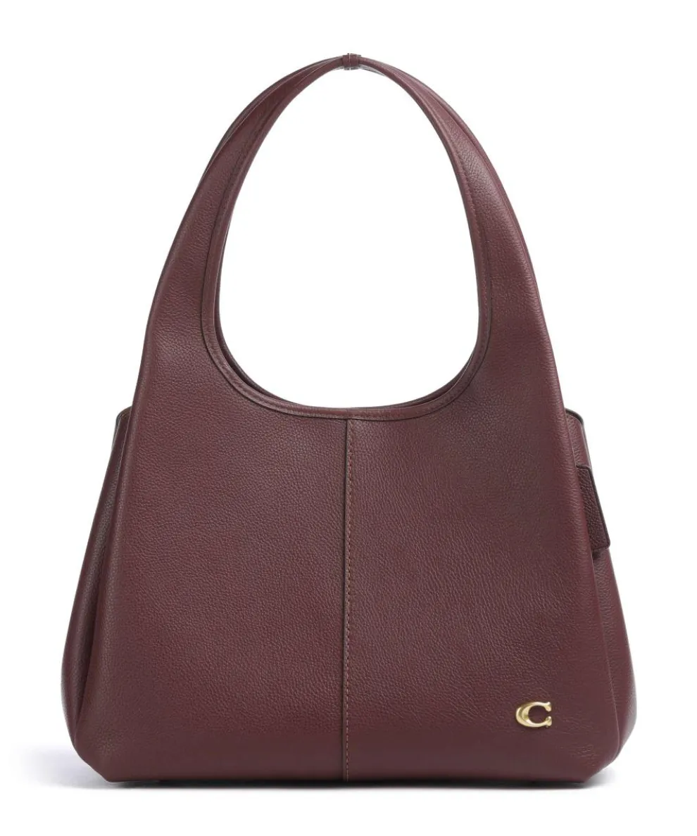 Lana Hobo bag grained leather wine
