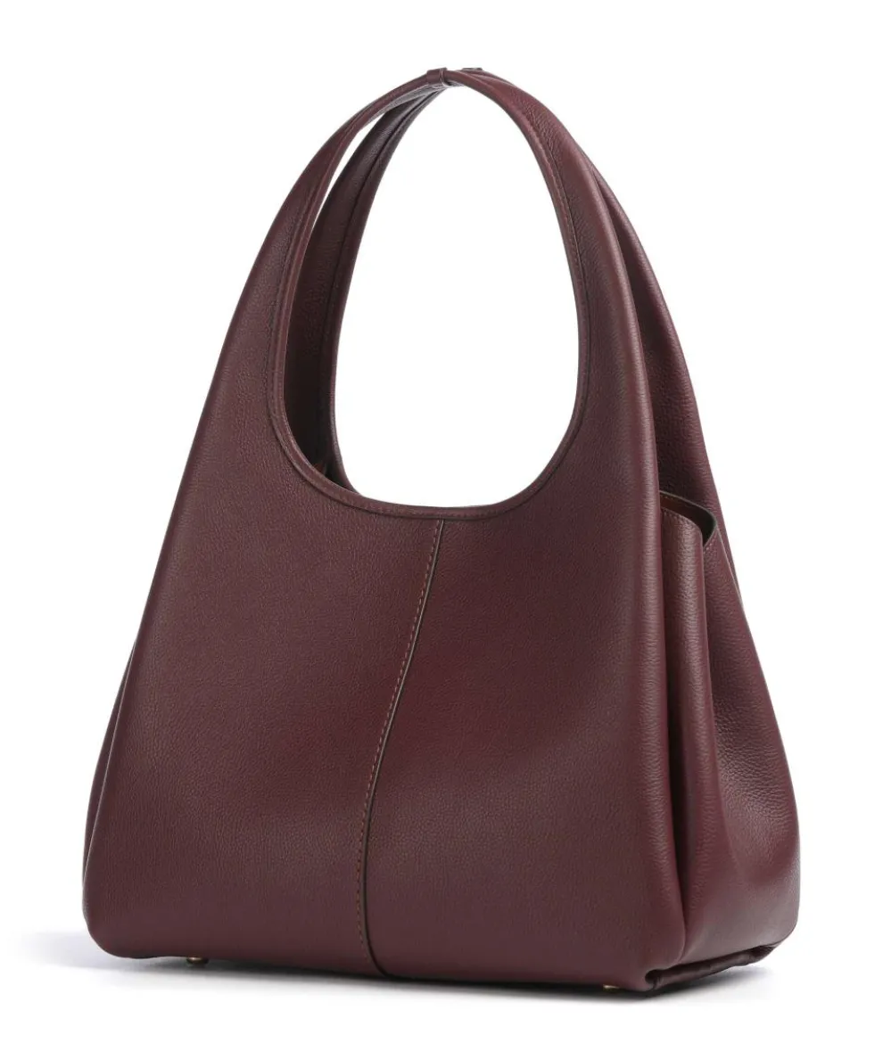 Lana Hobo bag grained leather wine