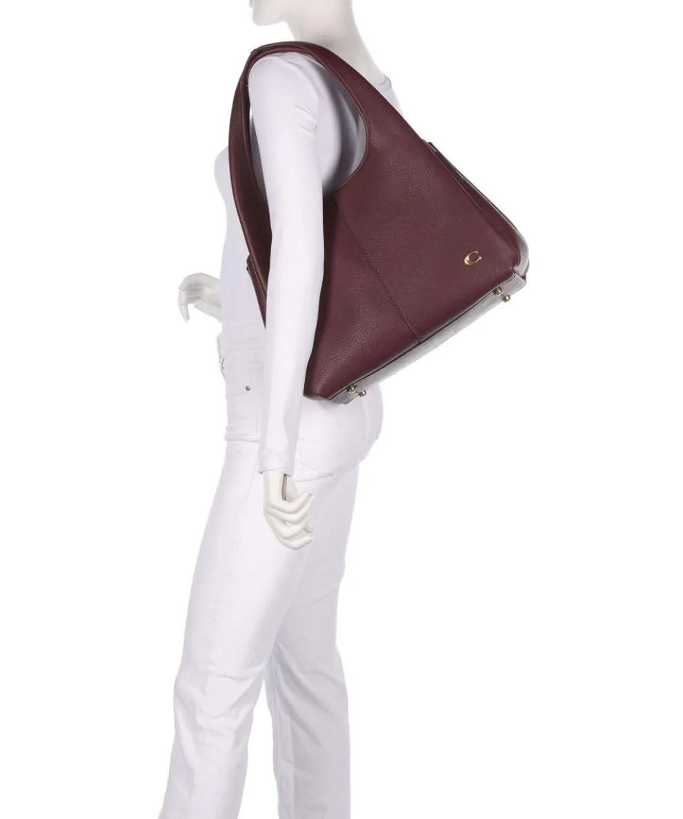 Lana Hobo bag grained leather wine
