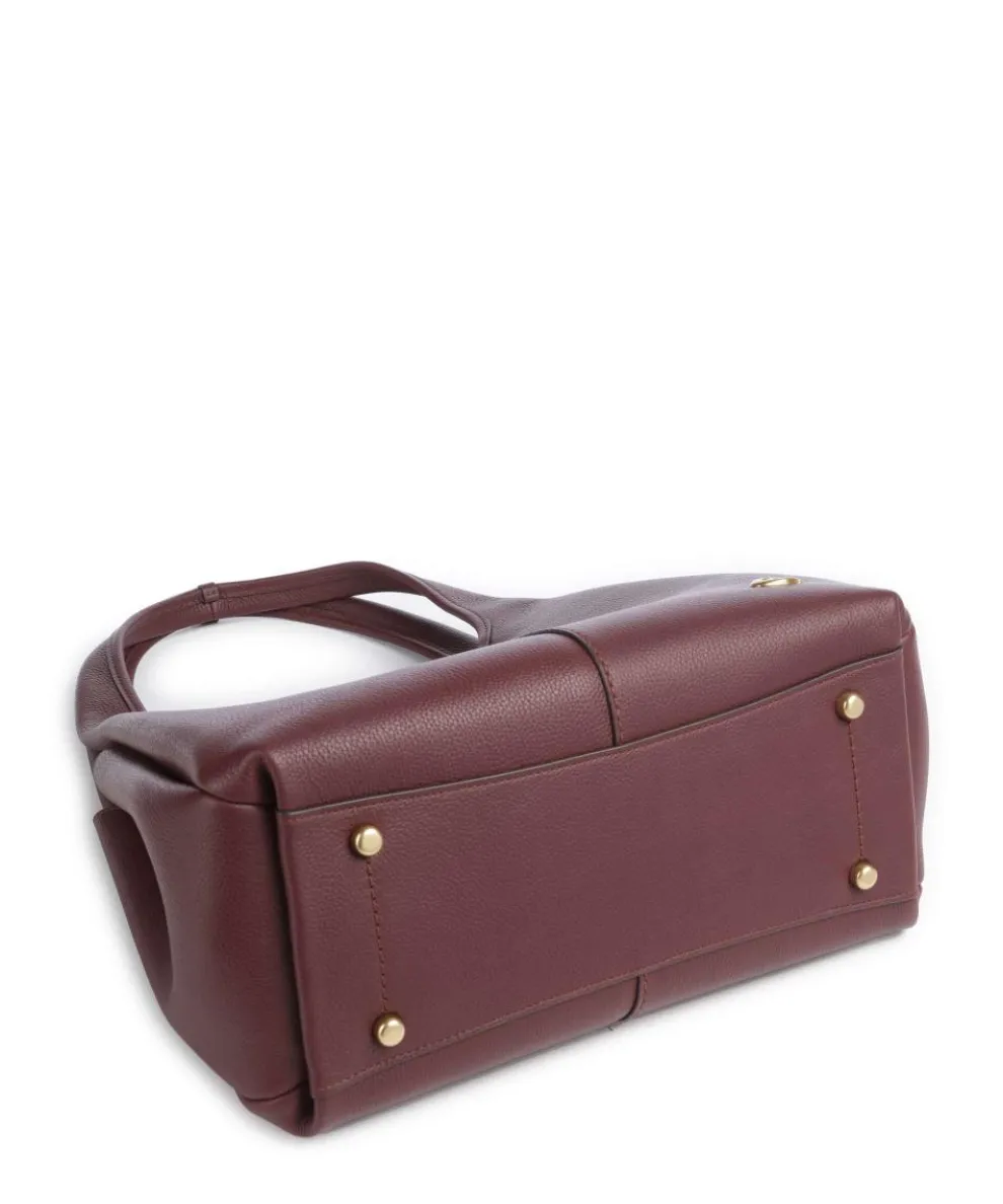Lana Hobo bag grained leather wine