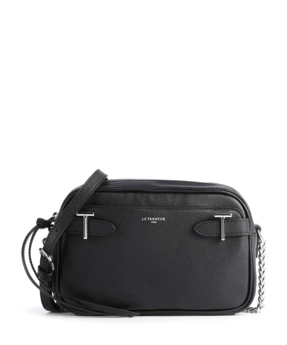 Laura Crossbody bag fine grain leather black