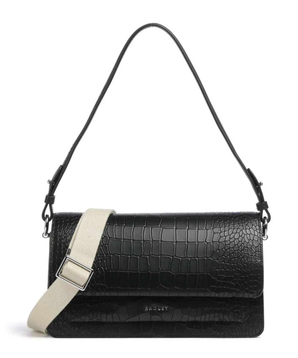 Leather Lane Shoulder bag embossed cow leather black