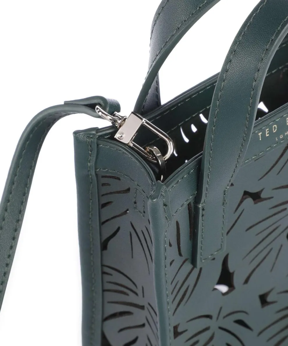 Leeora Crossbody bag fine grain cow leather dark green