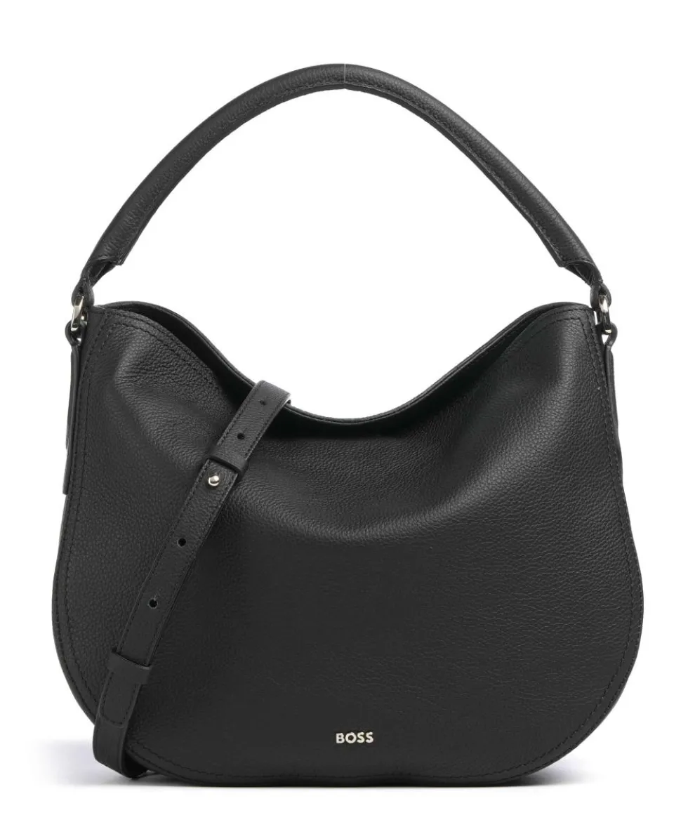 Lenah Hobo bag grained cow leather black