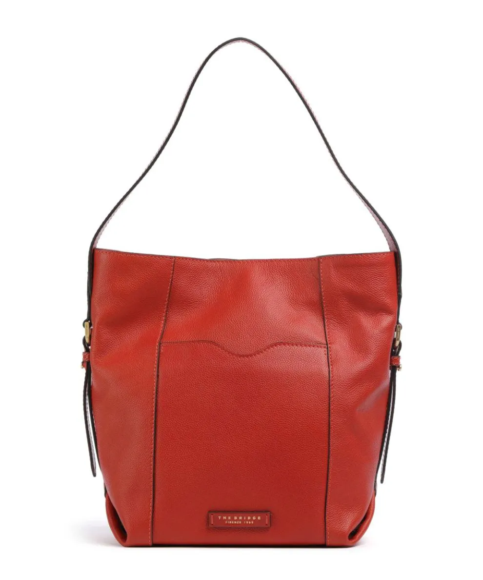 Gemma Hobo bag grained cow leather red