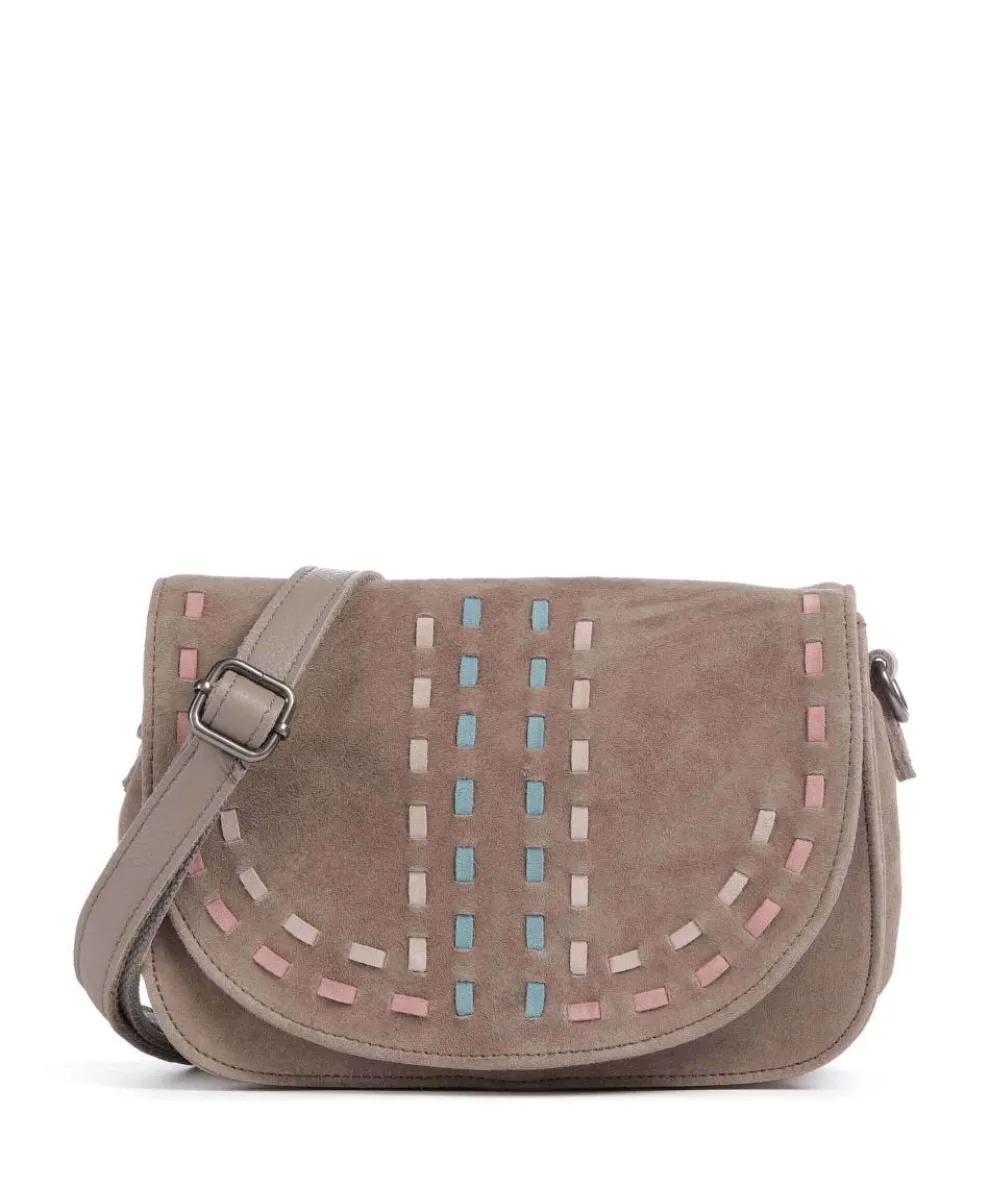 Life is a Crossbody bag brushed leather taupe