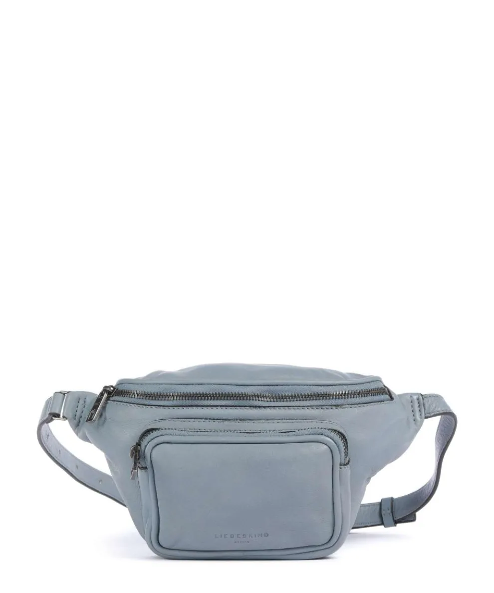 Lila Sheep Natural M Fanny pack sheepskin leather blue-grey