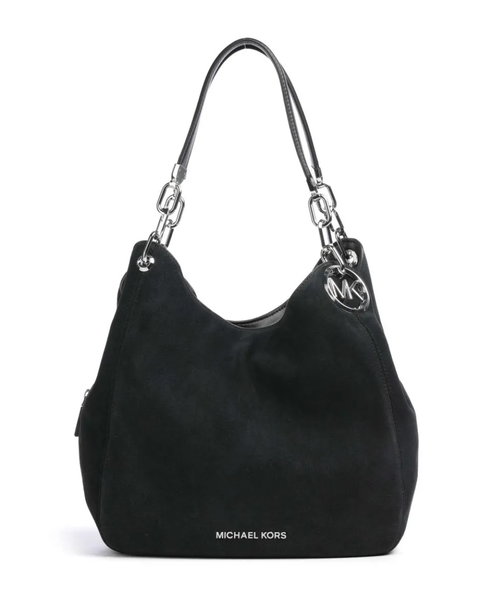 Lillie Large Hobo bag brushed cow leather black