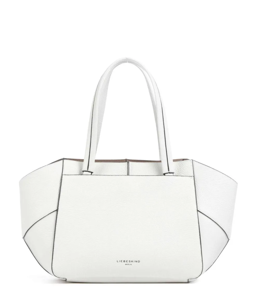 Lilly Heavy Pebble M Tote bag grained cow leather white