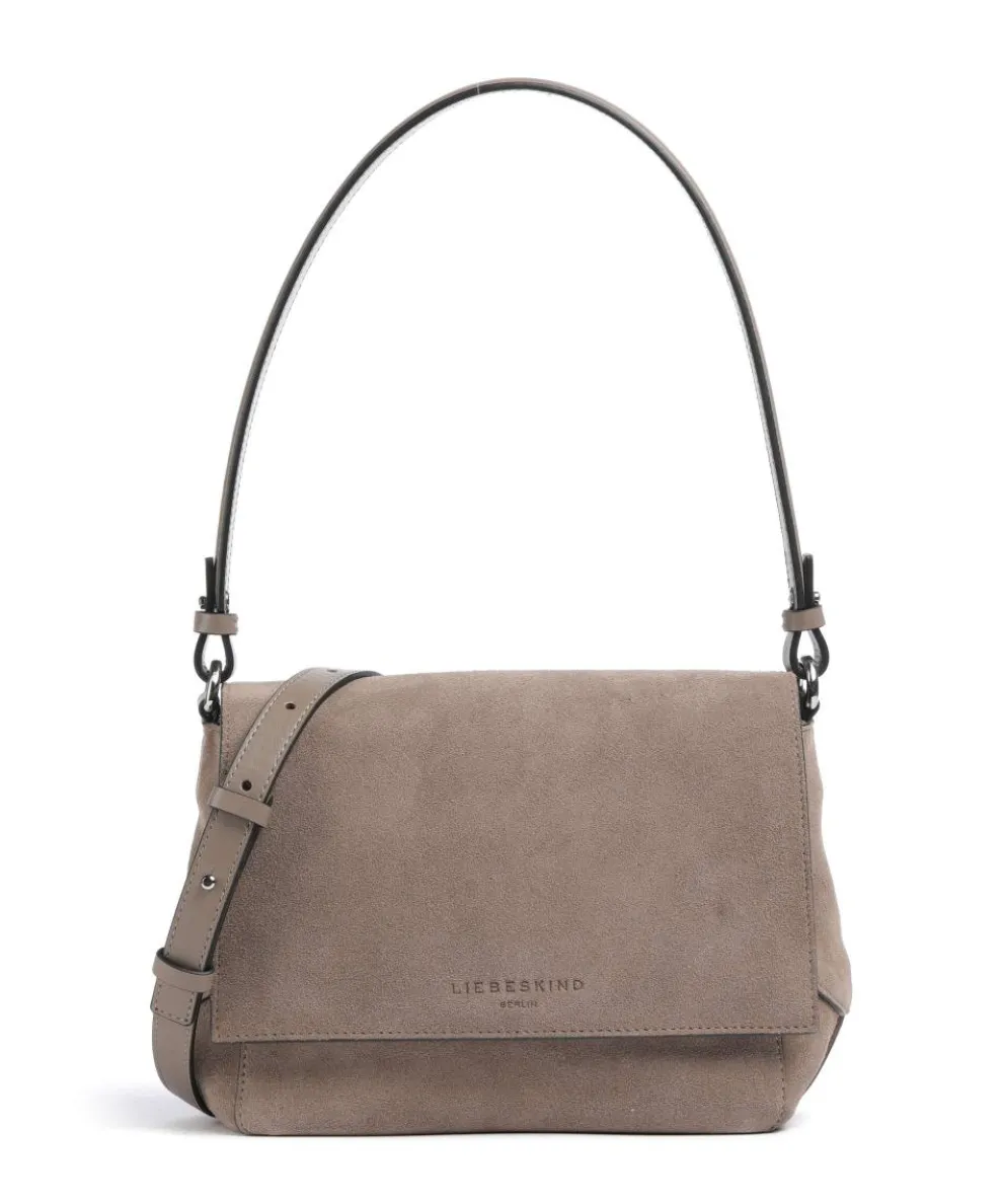 Lilly Suede M Shoulder bag velour leather taupe