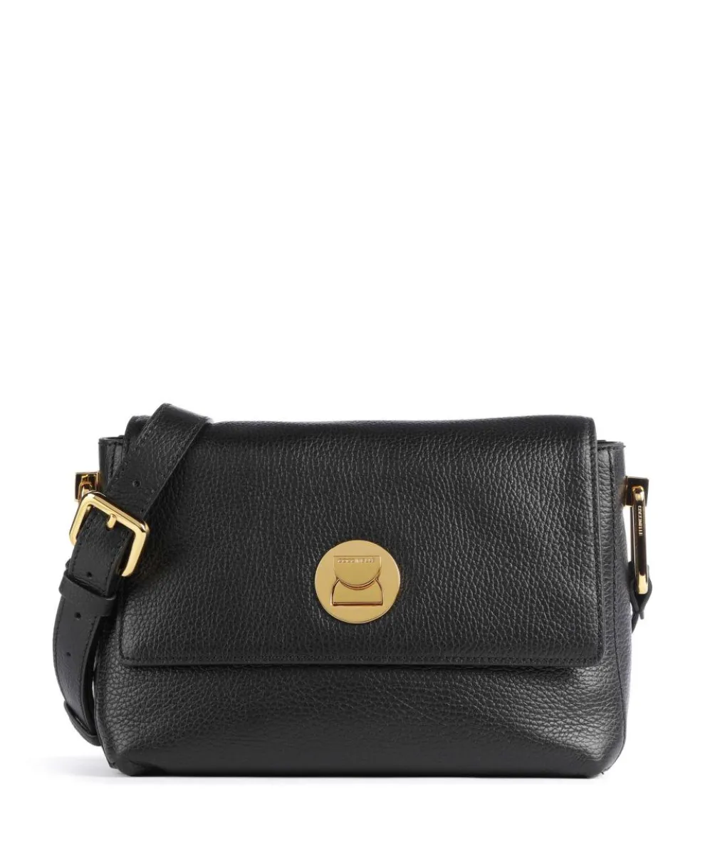 Liya Crossbody bag grained leather black