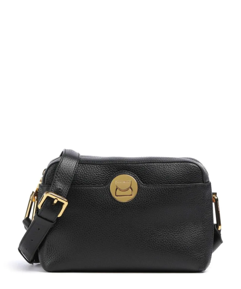 Liya Crossbody bag grained leather black
