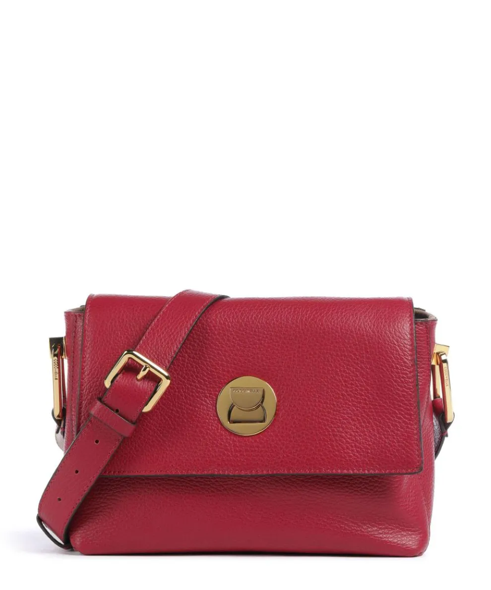 Liya Crossbody bag grained leather red