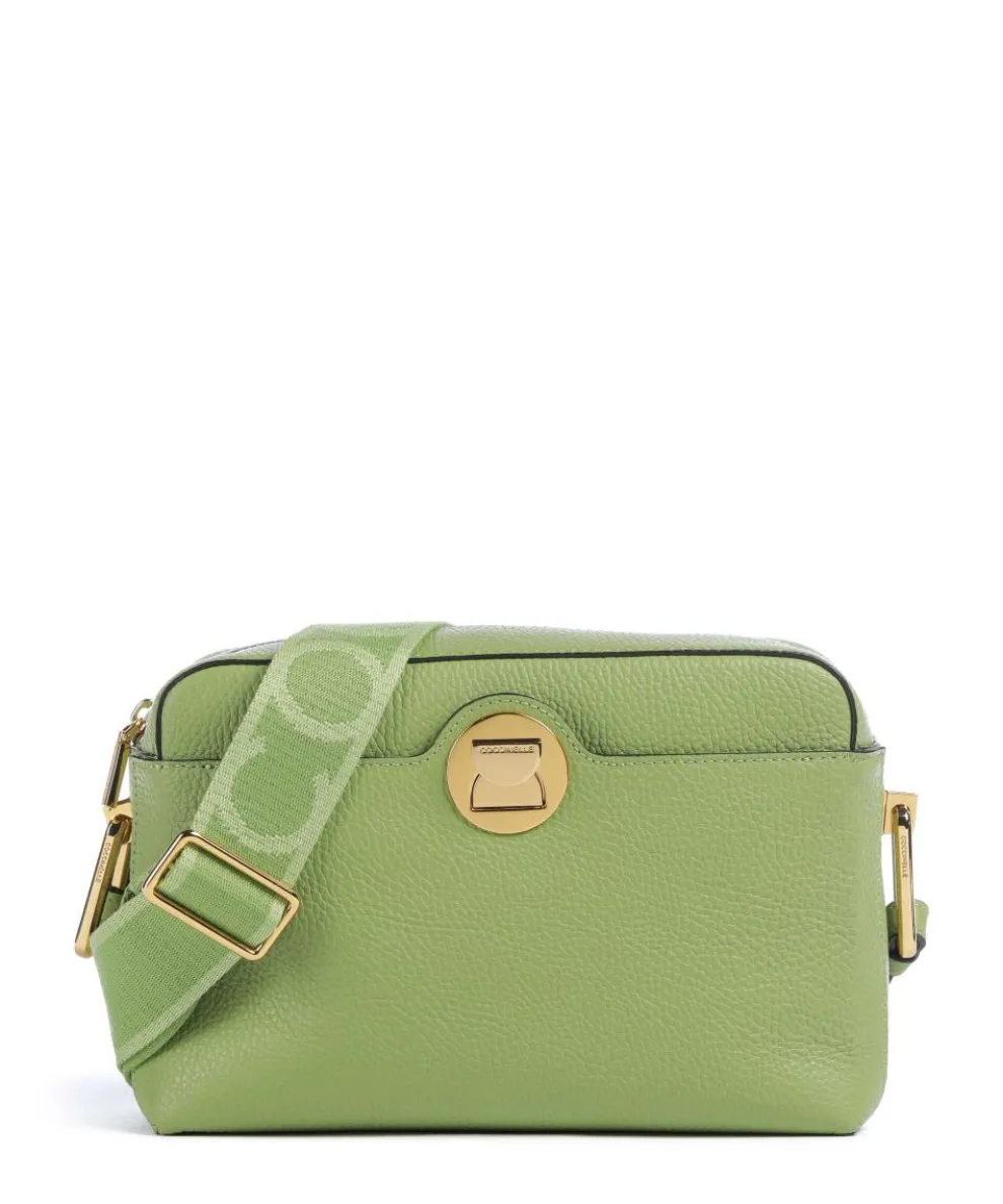 Liya Signature Crossbody bag grained leather green