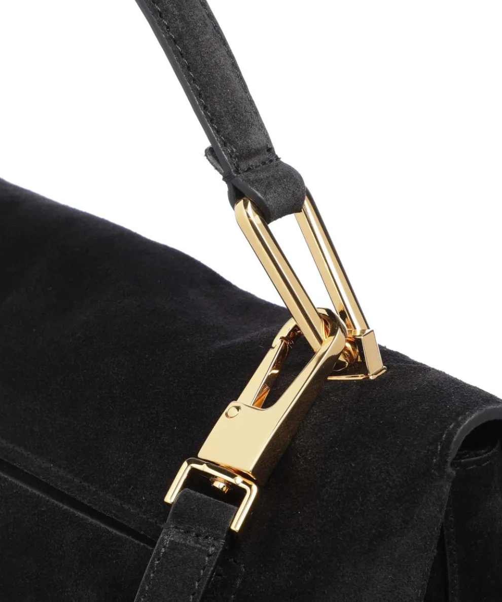 Liya Suede Handbag brushed leather black