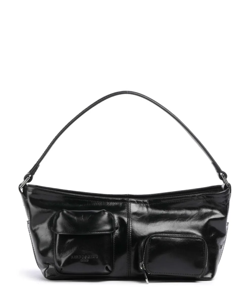LK 204 Lack Distressed S Shoulder bag cow leather black