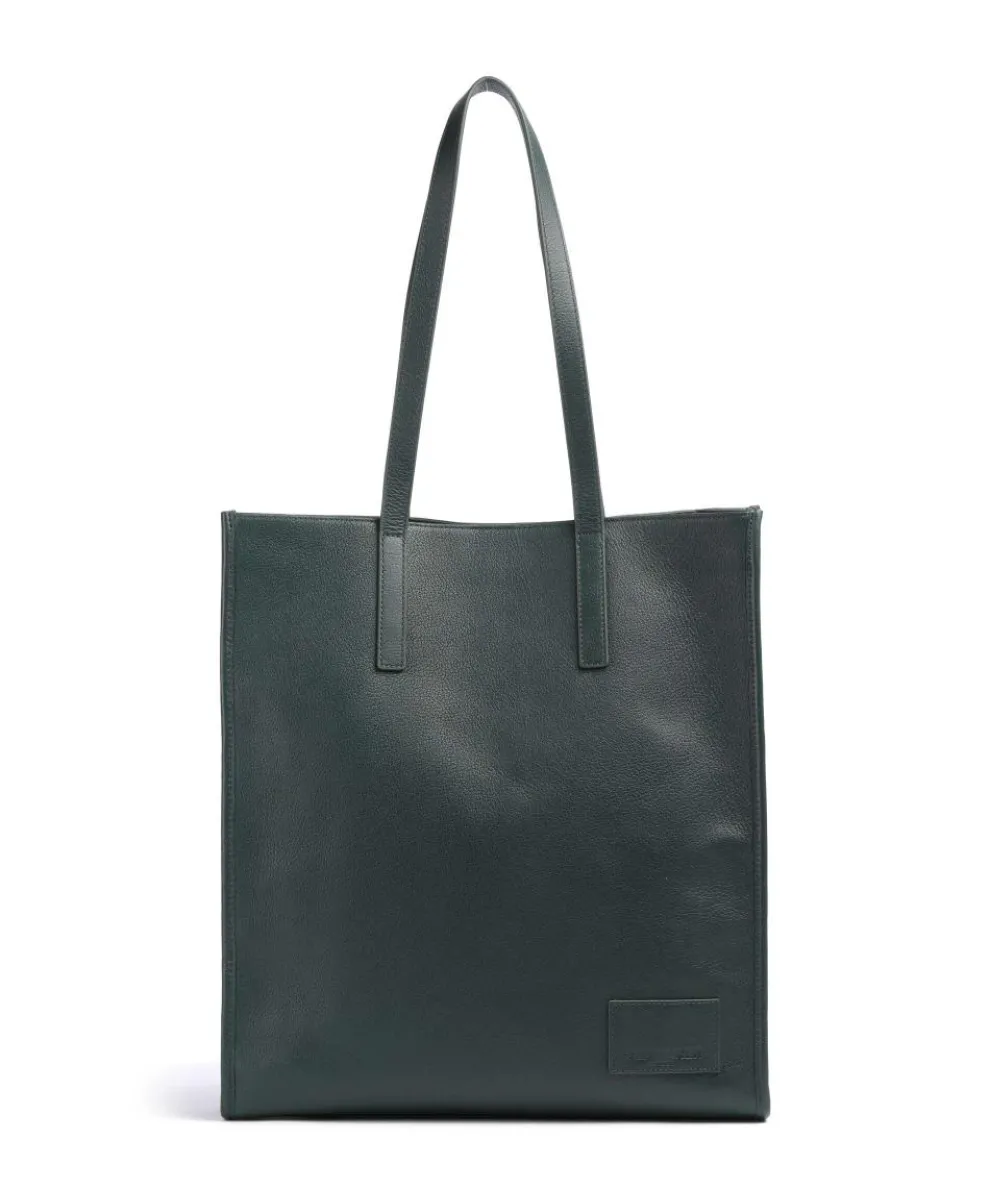 Griffis Tote bag 15″ grained leather dark green