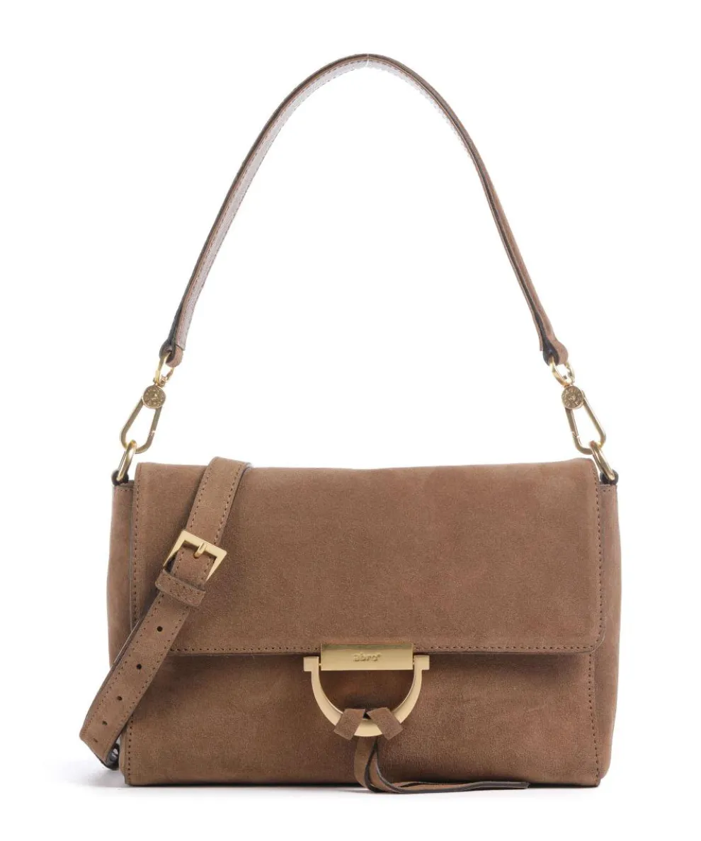 Suede Temi Shoulder bag brushed leather camel