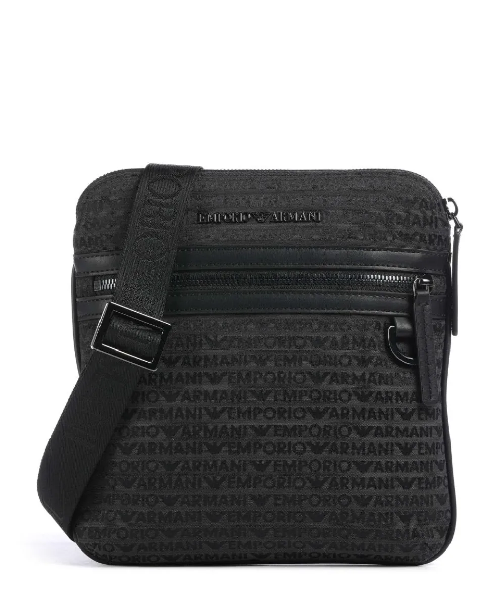 Logo Jacquard Crossbody bag canvas black