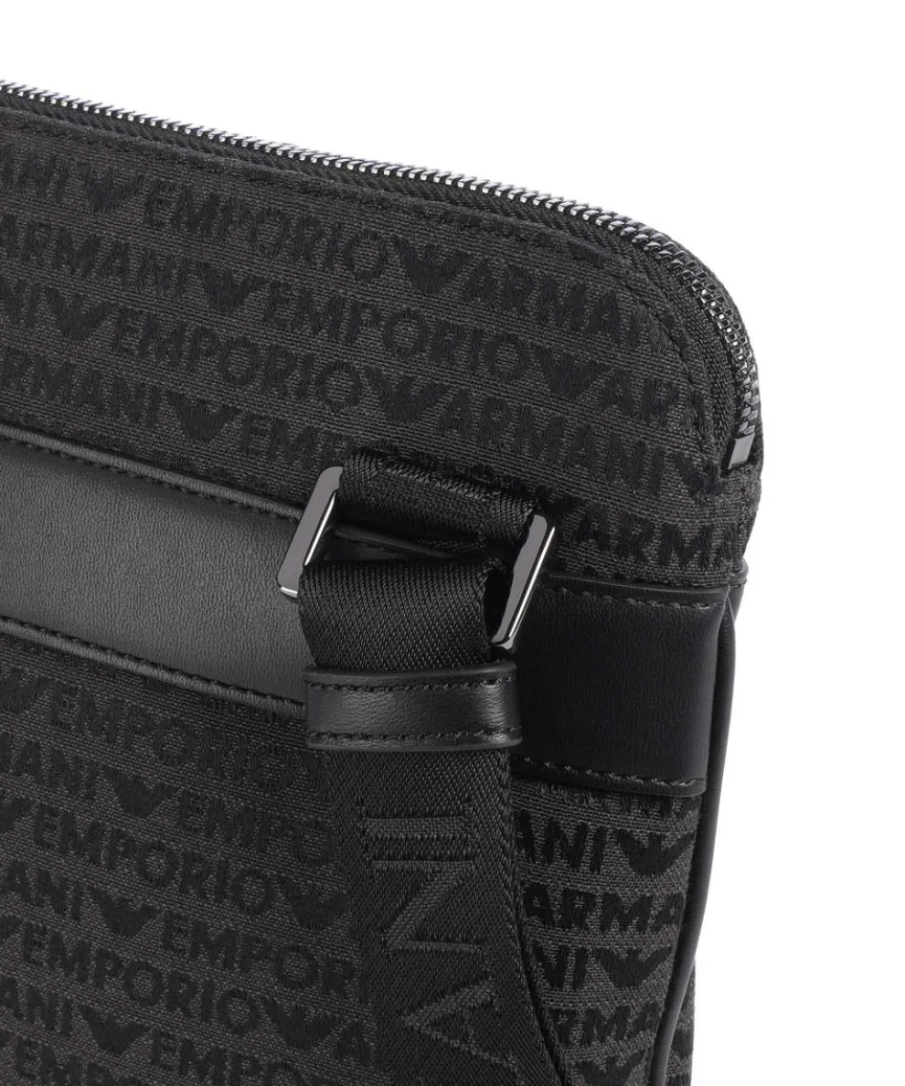 Logo Jacquard Crossbody bag canvas black