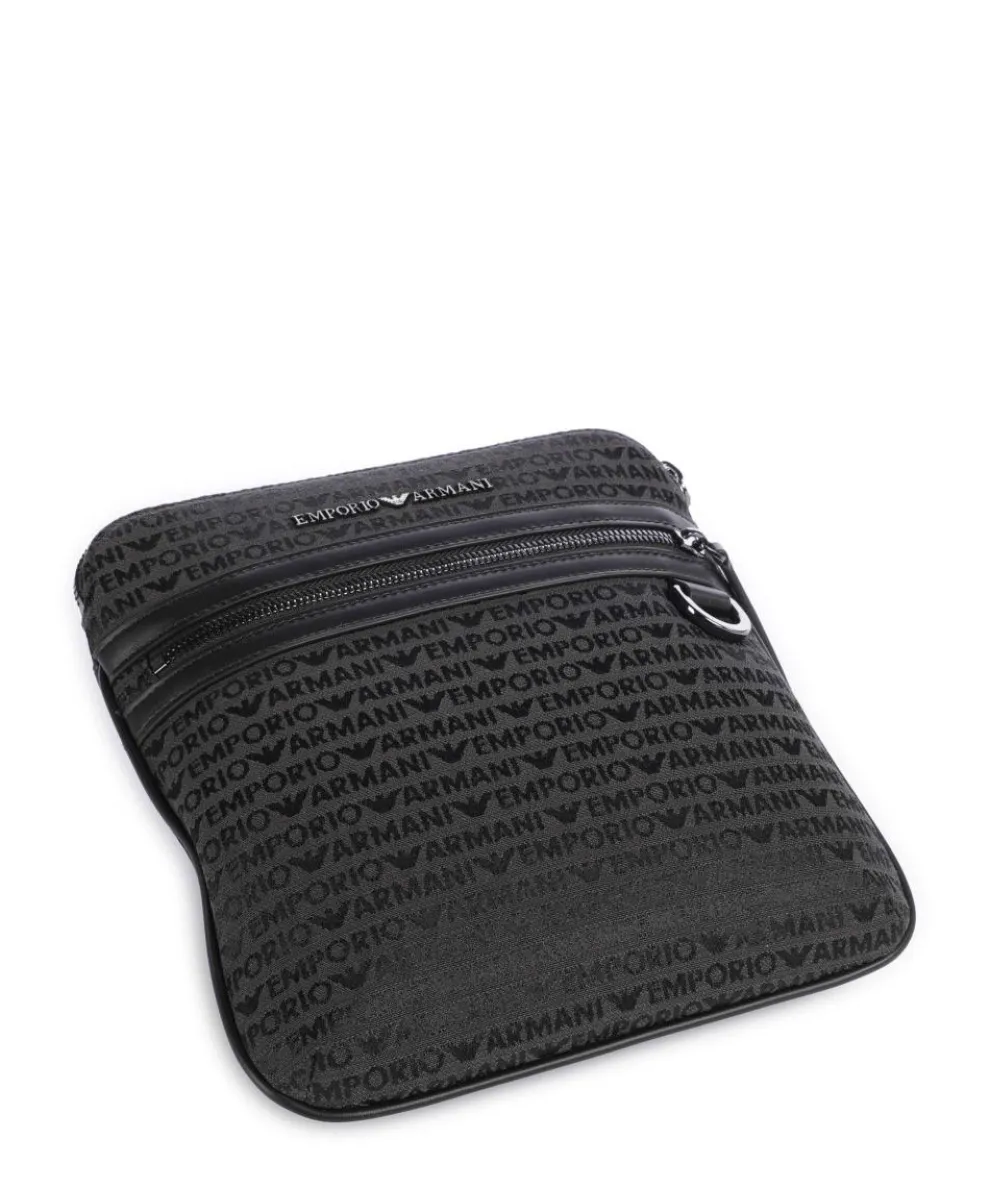 Logo Jacquard Crossbody bag canvas black