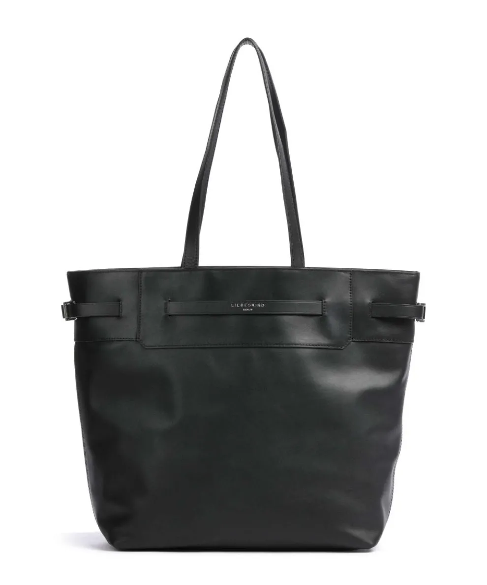 Lora Calf Optic L Tote bag softly grained calfskin black